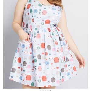 Heart & Solar Syst A-Line Dress in Hot Air Balloon